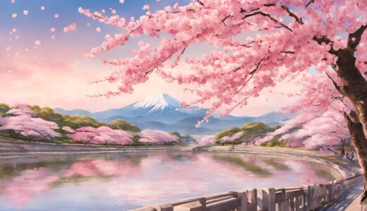 和と桜の背景