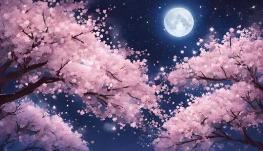 夜桜の背景