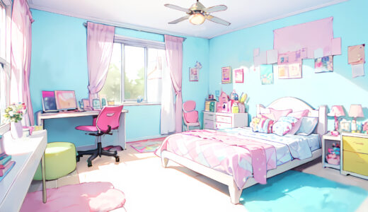 かわいいピンクの部屋